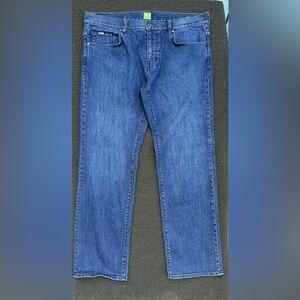 Boss Hugo boss stretch Men's Straight Blue Jeans 38/32 streetwear hip hop